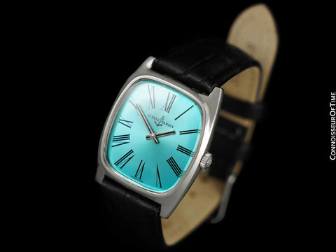 1960's Ulysse Nardin Vintage Mens Midsize Tonneau Watch - Stainless Steel