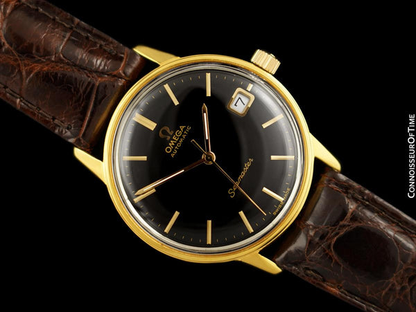 1968 Omega Seamaster Mens Vintage Cal. 565 Watch, Automatic, Date - 18K Gold Plated & Stainless Steel