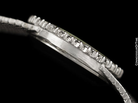 1972 Omega Geneve Vintage Ladies Handwound Watch - Stainless Steel & Diamonds