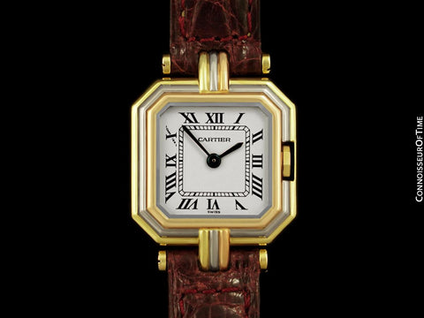 Cartier Vendome Trinity Ceinture Ladies Solid 18K Gold Watch - Yellow, White & Rose Gold