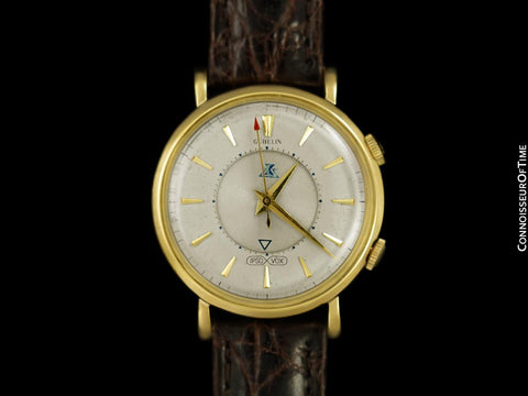1952 Jaeger-LeCoultre Memovox for Gubelin Ipsovox Mens Alarm Reveil Watch - 18K Gold