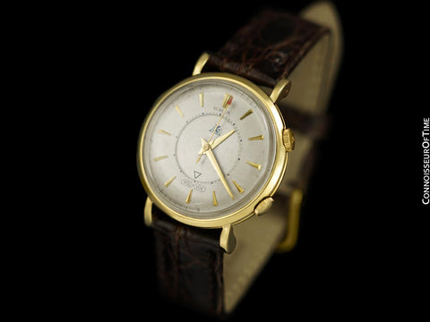 1952 Jaeger-LeCoultre Memovox for Gubelin Ipsovox Mens Alarm Reveil Watch - 18K Gold