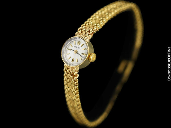 1960's Rolex Vintage Ladies Bracelet Dress Watch - 14K Gold ...