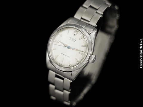 1958 Rolex Oyster Shock-Resisting Classic Vintage Mens Handwound Watch - Stainless Steel
