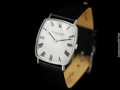 1968 Audemars Piguet "Extra-Flat" Vintage Mens Tonneau Watch - 18K White Gold