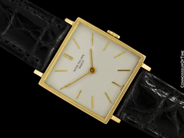 1965 Patek Philippe Vintage Mens Handwound Gondolo Square Dress Watch, Ref. 3430 - 18K Gold