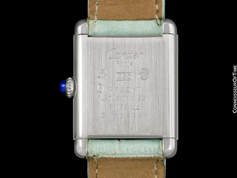 Cartier Vintage Ladies Tank Mechanical Watch - Gold Vermeil, 18K White Gold over Sterling Silver