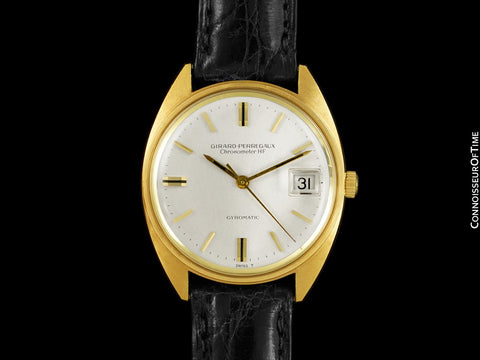 1960's Girard Perregaux Vintage HF High Frequency Automatic Chronometer, Date - 18K Gold Plated & Stainless Steel
