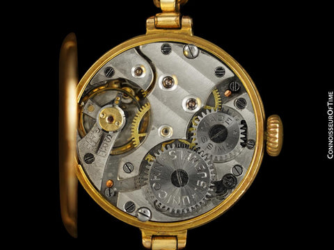 1920's Rolex Unicorn Ladies Vintage Art Deco Watch 9K Rose Gold