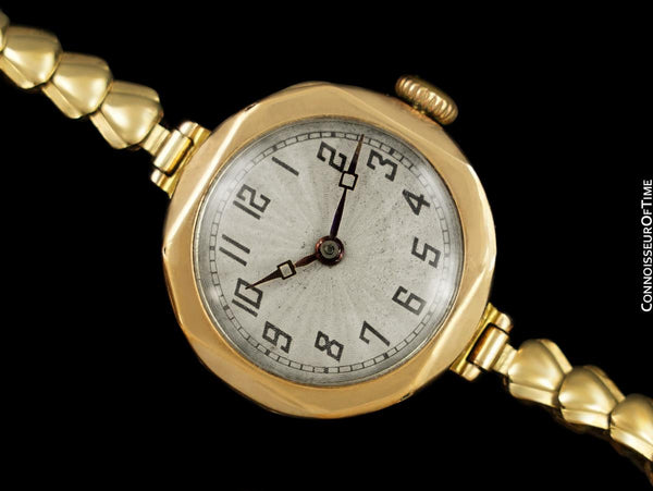 1920's Rolex Unicorn Ladies Vintage Art Deco Watch - 9K Rose Gold