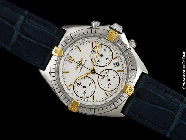 Breitling Windrider Chrono Sextant Mens Chronograph Watch, Stainless Steel & 18K Gold - B55045