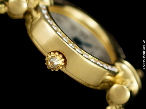 Cartier Colisee (Rivoli) Ladies Bracelet Watch - 18K Gold & Cartier Factory Set Diamonds
