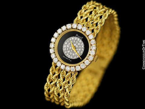 Piaget Ladies Vintage Cocktail Watch - 18K Gold & Factory Piaget Diamonds