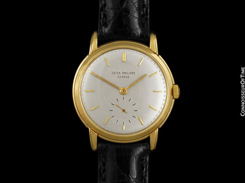 1957 Patek Philippe Vintage Mens Calatrava Watch, Ref. 2484 - 18K Gold