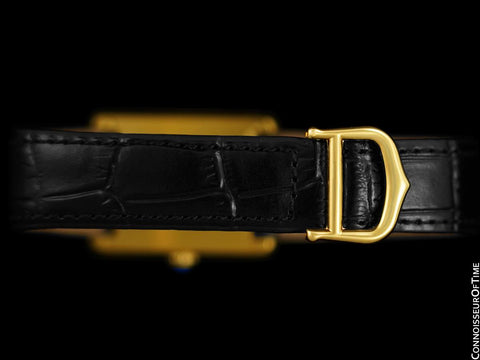 Cartier Mens Unisex Tank Louis Watch - Gold Vermeil, 18K Gold & Diamonds over Sterling Silver