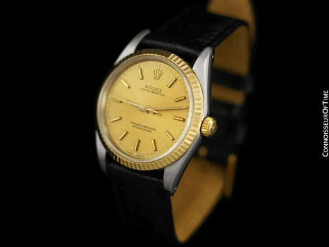 Rolex Oyster Perpetual Mens Two-Tone Ref. 14233 Watch - Stainless Steel & 18K Gold