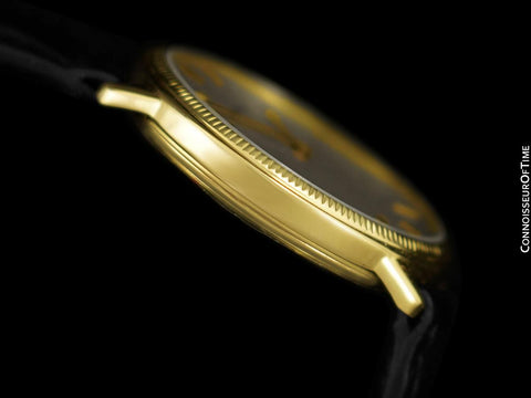 Audemars Piguet Mens Midsize 18K Gold Dress Watch - Buckle & Pouch
