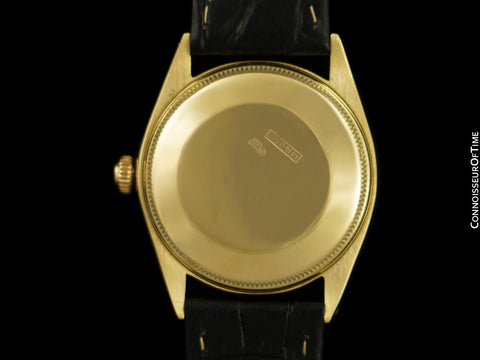 1952 Rolex Oyster Perpetual Mens Vintage Ref. 6084 Semi-Bubbleback Watch - 14K Gold