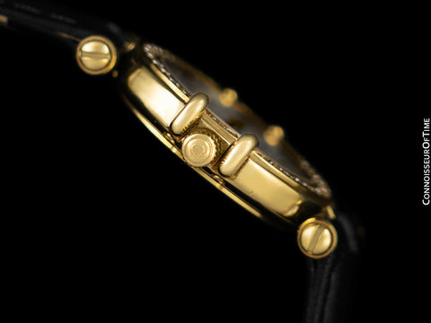 Omega Ladies Constellation Manhattan Bracelet Watch - 18K Gold & Factory Set Diamonds