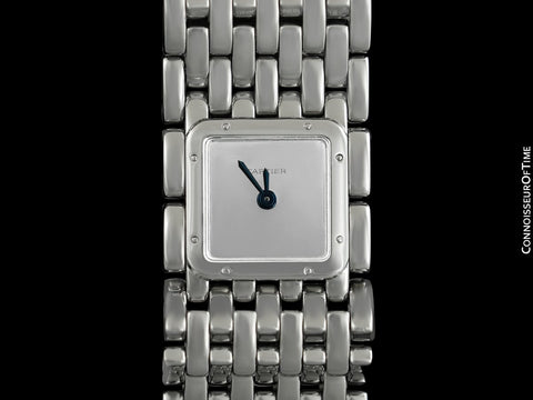 Cartier Ruban Ladies Quartz Bracelet Watch with Silver Dial, Ref. 2420 - Stainless Steel
