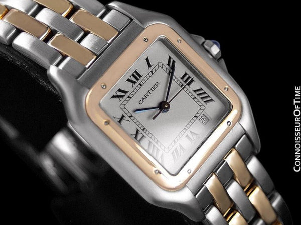 Cartier Panthere Two-Tone Mens Midsize / Unisex Watch, Date - Stainless Steel & 18K Gold - W25028B6