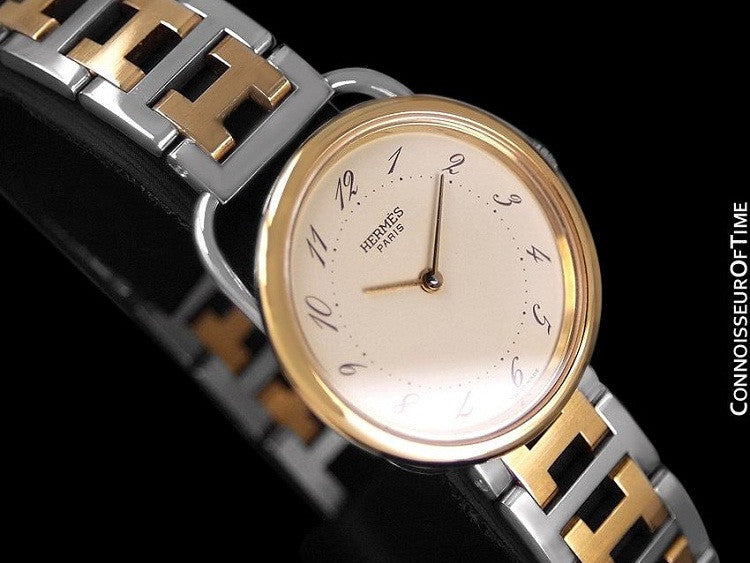 HERMES ゴールド ARCEAU 電池式 Hermes Arceau Midsize Unisex Bracelet Watch - 18K Gold