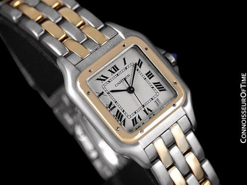 Cartier Panthere Two-Tone Mens Midsize / Unisex Watch, Date - Stainless Steel & 18K Gold - W25028B6