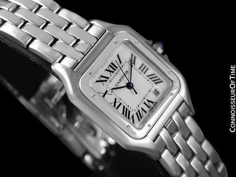 Cartier Panthere Mens Midsize / Unisex Watch, Date, Stainless Steel - W25054P5