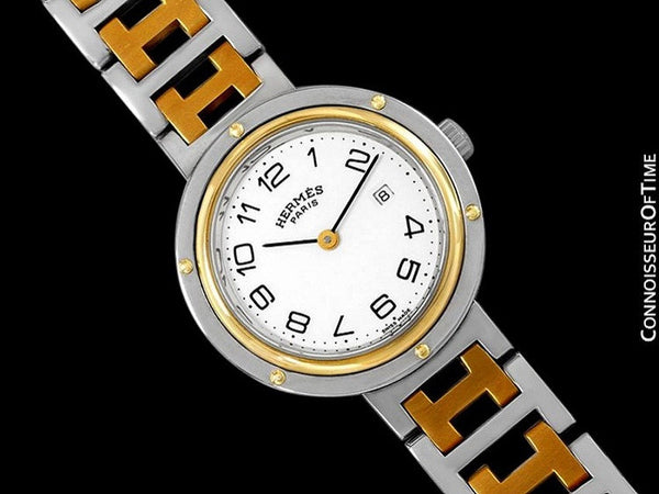 Hermes Misize Unisex Clipper 2-Tone Quartz Watch - Stainless Steel & 18K Gold Plated