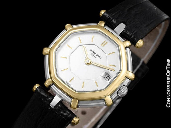 Gerald Genta Success Ladies Watch (Designer of Audemars Piguet Royal Oak) - Stainless Steel & 18K Gold
