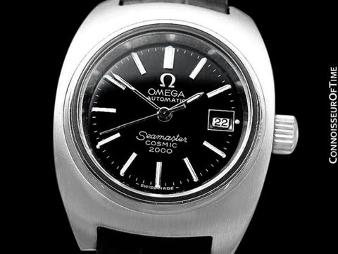 1970's Omega Seamaster Cosmic 2000 Ladies Vintage Retro Dive Watch, Date - Stainless Steel