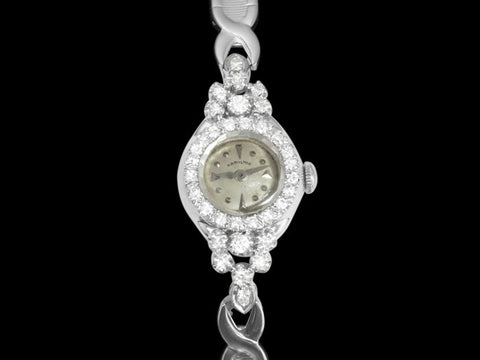 1960's Vintage Ladies Hamilton - 14K White Gold & Diamonds