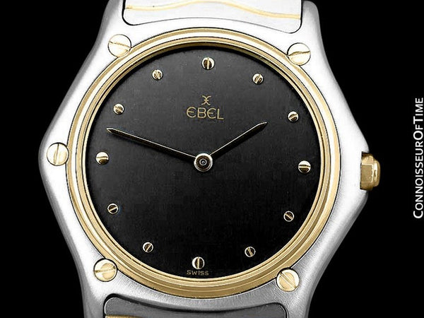 Ebel Classic Wave Unisex Mens Midsize Watch with Bracelet - Stainless Steel and 18K Gold
