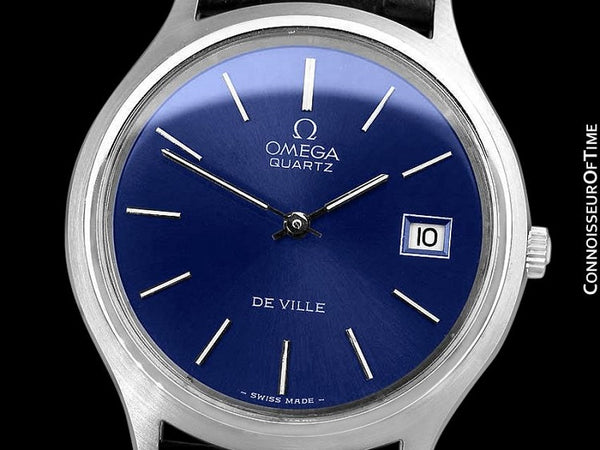 1976 Omega De Ville Classic Full Size Vintage Mens Transitional Cal. 1325 Quartz Watch, Date - Stainless Steel