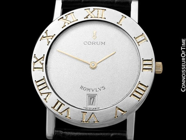 Corum Romvlvs Romulus Mens Dress Watch - Stainless Steel and 18K Gold