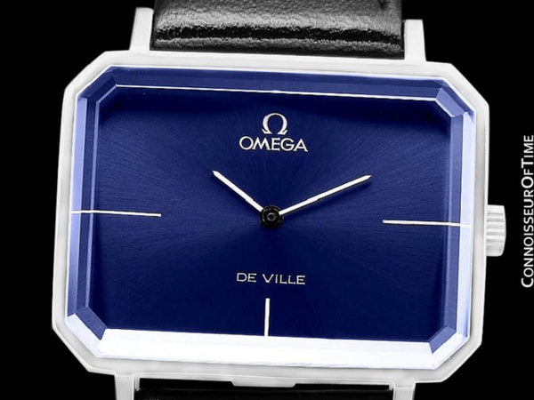 1971 Omega De Ville Mens Midsize "Emerald" Modern Watch By Andrew Grima - Stainless Steel