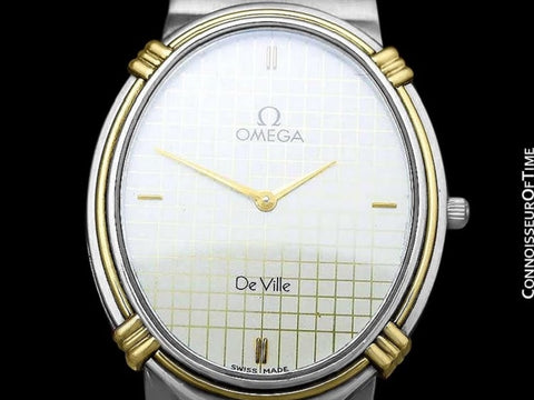 1986 Omega De Ville Vintage Mens Dress Watch - Stainless Steel & 18K Gold