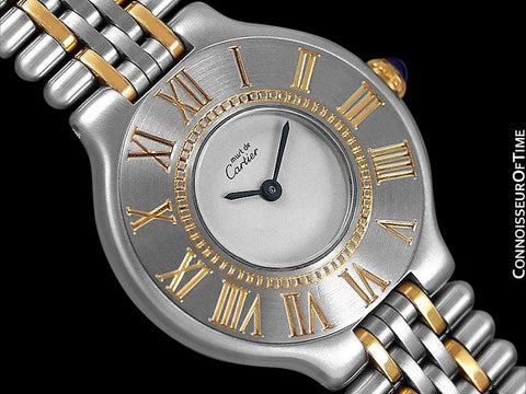 Cartier Must De 21C Ladies Watch - Stainless Steel and 18K Gold