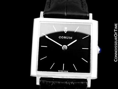 Corum Classic Vintage Mens Square Dress Watch - Stainless Steel
