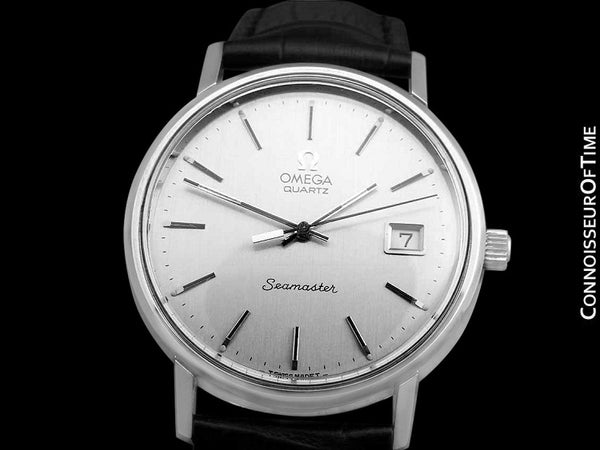 1978 Omega Seamaster Vintage Mens Quartz Stainless Steel Watch with Date