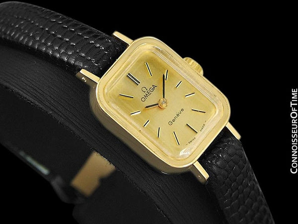 1971 Omega Geneve Vintage Ladies Watch - 18K Gold Plated & Stainless Steel