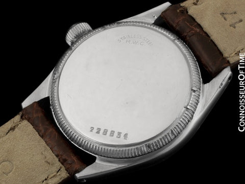 1942 Rolex Speedking Vintage Mens Midsize "Boys" WWII Oyster Watch - Stainless Steel