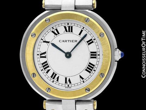 Cartier Santos Vendome Mens Midsize Unisex Watch with Papers - Stainless Steel & 18K Gold