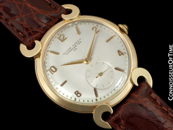 1950's Ulysse Nardin Mens Large Vintage Chronometer Dress Watch - 14K Gold