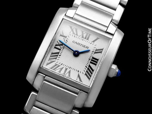 CARTIER Ladies Tank Francaise Stainless Steel Watch, W51008Q3 - Box & Papers