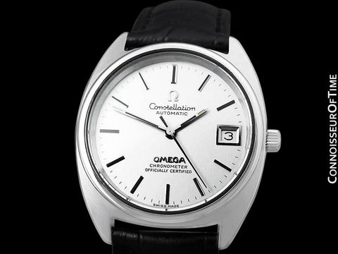 1973 Omega Constellation "C" Chronometer Vintage Mens Calendar Date Watch - Stainless Steel