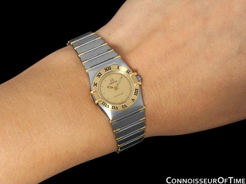 Omega Ladies Constellation Mini 22mm Watch, 18K Gold & Stainless Steel