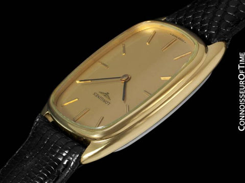 Longines Mens Classic Handwound Dress Watch - 18K Gold Plated & Stainless Steel SS