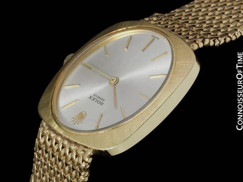 1970's Rolex Vintage Mens Cellini Style Dress Watch - 14K Gold