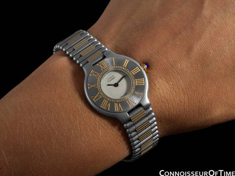 Cartier Must De 21C Ladies Watch - Stainless Steel & 18K Gold